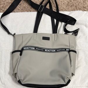 Kenneth Cole Reaction Light Gray & Black Tote ( Very Minimal wear )